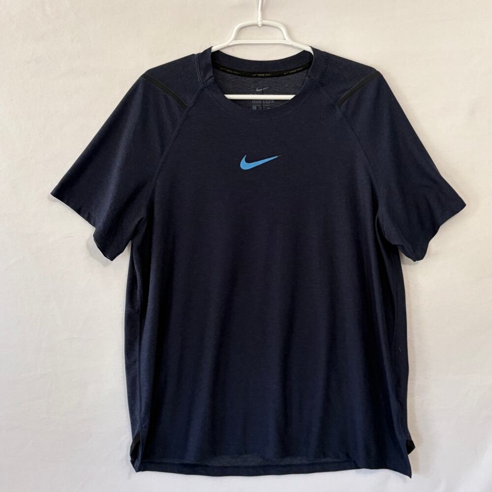 Nike Pro T-Shirt Men’s XL Blue Dri Fit Athletic Work Out Gym Shirt